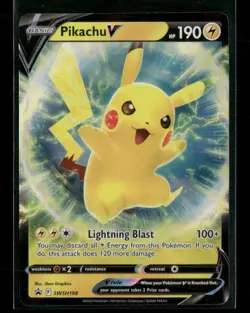 Pikachu V - SWSH198 Pokemon SWSH: Sword & Shield Promo Cards Promo NM - Image 1