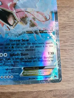 POKEMON GYARADOS EX 26/122 BREAKPOINT Card with protect sleeve - Image 2