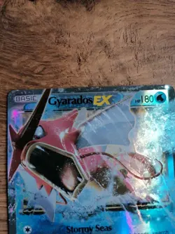 POKEMON GYARADOS EX 26/122 BREAKPOINT Card with protect sleeve - Image 3