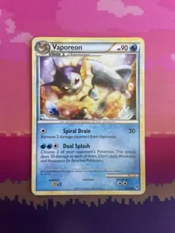 Pokemon Card Vaporeon Call Of Legends Uncommon 52/95 Near Mint - Image 1