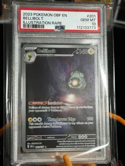2023 Pokemon OBF En Bellibolt Illustration Rare Card #201 PSA 10 Gem Mint - Image 1