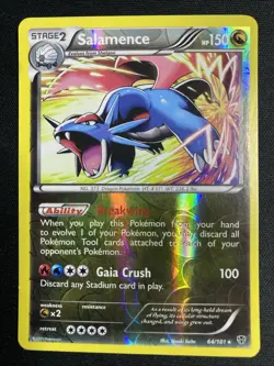 LP- Salamence 64/101 Reverse Holo Plasma Blast Pokemon Card 2013 - Image 1