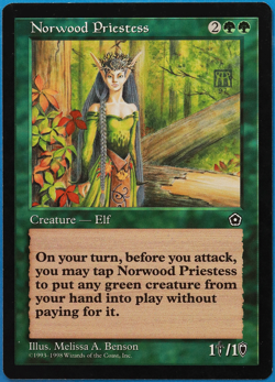 Norwood Priestess Portal Second Age PLD Green Rare CARD (505347) ABUGames - Image 1