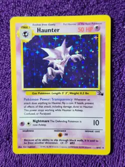 1999 Pokemon HAUNTER Fossil Set HOLO Foil Rare Unlimited Edition Card 6/62 WotC - Image 1