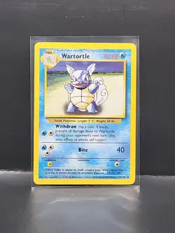 Pokemon TCG Wartortle Base Set, Unlimited Uncommon Card 42/102 - Image 1