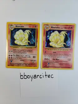 Ninetails 12/102 Holo Pokemon Card Base Set & Evolutions! You get both cards - Image 1