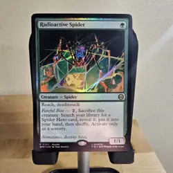 Radioactive Spider P (FOIL) 285 NM MTG Spider-Man Magic Promo TCG - Image 1