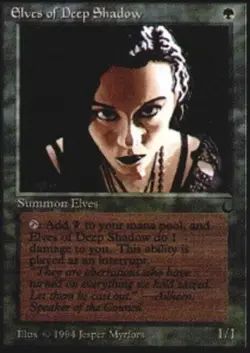 1x Elves of Deep Shadow Light Play, English The Dark MTG Magic - Image 1