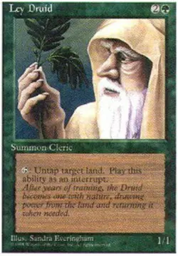 Ley Druid ~ Heavily Played Alternate 4th Edition Fourth MTG Magic UltimateMTG Gr - Image 1