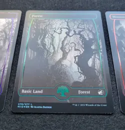 Midnight Hunt Foil full art land lot of 3. Swamp/Forest/Mountain - Image 3