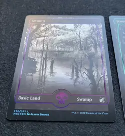 Midnight Hunt Foil full art land lot of 3. Swamp/Forest/Mountain - Image 5