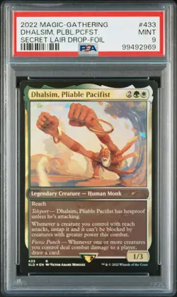 2022 MAGIC: THE GATHERING SECRET LAIR DROP FOIL DHALSIM, PLIABLE PACIFIST PSA 9 - Image 1