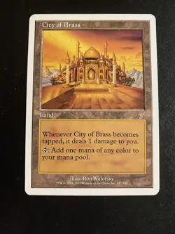 City of Brass - LP - 7th Edition - MTG - Image 1