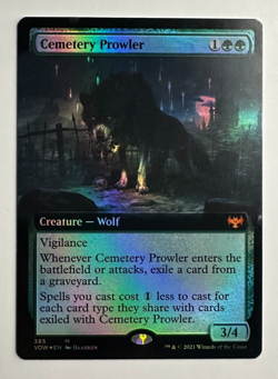 MTG VOW Cemetery Prowler (Extended Art) FOIL 385 NM/M - Image 1
