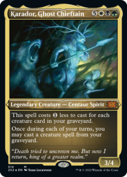 [1x] Karador, Ghost Chieftain - Foil Etched Near Mint, English Double Masters 20 - Image 1