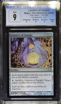 LANTERN OF INSIGHT Fifth Dawn Foil U CGC 9 Q+ MTG [Nostalgium] - Image 1