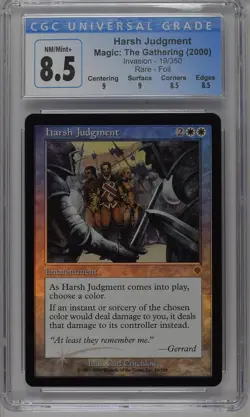 HARSH JUDGMENT Invasion Foil Rare CGC 8.5 Q++ MTG [Nostalgium] - Image 1