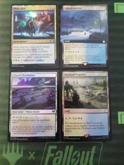 High Alert Foil + Glacial Fortress PIP Foil + 2 Free Azorius Foil Lands Walls UW - Image 1