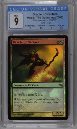 ORACLE OF NECTARS Shadowmoor Foil Rare CGC 9 Q++ MTG [Nostalgium] - Image 1