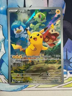 2023 Pokemon Paldea Evolved Pikachu Black Star Promo #27 - Image 1