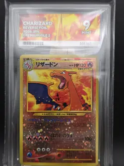 Neo 2 Premium File Promo Ace Label 9 Charizard Vintage Pokemon 2000 - Image 1