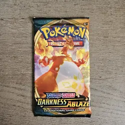 Pokemon Darkness Ablaze Booster Pack 10 Cards Pack Random Art Sealed - Image 1