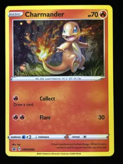 Charmander Pokemon Sword & Shield SWSH092 Black Star Promo Cosmic Holo - Image 1