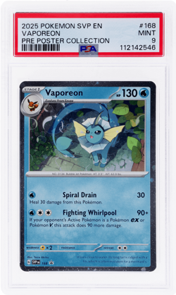 2025 Pokemon Scarlet and Violet Promos Vaporeon PSA 9 - Image 1