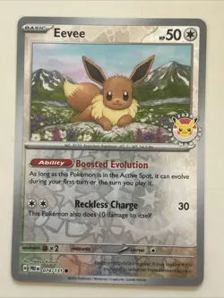 Eevee 074/131 Reverse Holo Pokemon Day 2025 Promo Prismatic Evolutions NM 2 - Image 1