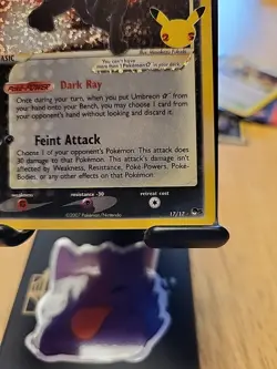 Pokemon TCG: Umbreon Gold Star 17/17 Celebrations 25th Anniversary NM - Image 5