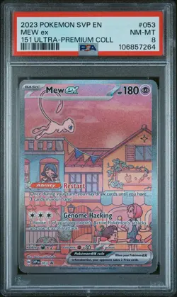 2023 POKEMON SVP EN BLACK STAR PROMO 151 ULTRA-PREMIUM COLLECTION MEW EX PSA 8 - Image 1