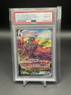 Pokemon PSA 10 Corviknight VMAX Ultra Rare TG19/TG30 2022 Silver Tempest - Image 1