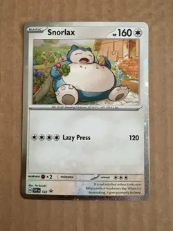 Snorlax Pokemon Scarlet & Violet SVP 122 Cosmos Holo Black Star Promo NM - Image 1