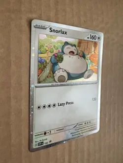 Snorlax Pokemon Scarlet & Violet SVP 122 Cosmos Holo Black Star Promo NM - Image 2