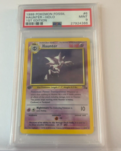 1999 Pokemon Fossil #6 1st Edition HAUNTER Holo Rare PSA 9 Mint - Image 1