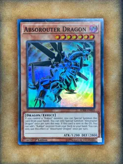 Yugioh Absorouter Dragon SDRR-EN005 Super Rare 1st Ed LP - Image 1