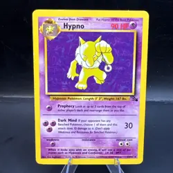 Pokemon TCG Hypno Fossil Card 23/62 Unlimited Regular Non-Holo Rare MP - Image 1