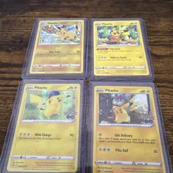 Pokemon Card Pikachu Set Of 4 Cards - Image 1