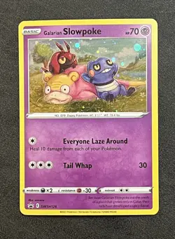 Galarian Slowpoke SWSH126 Evolving Skies Black Star Promo Holo Pokemon Card NM - Image 1
