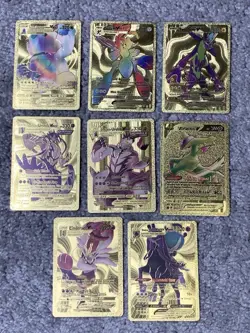 Pokemon Set of 20 Charizard,Umbreon,Mew&More Rare Gold Accent Foil Fan Art Cards - Image 2
