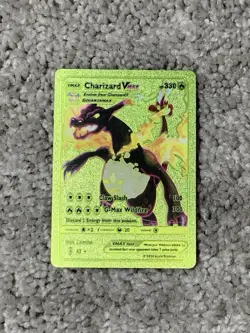 Pokemon Charizard VMax HP330 Claw Slash Multi-Colored Foil Fan Art Display Card - Image 1