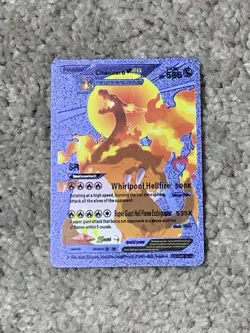 Pokemon Charizard VMax HP586 Hellfire Multi-Colored Foil Fan Art Display Card - Image 1