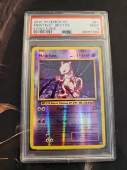 Pokemon XY Evolutions Mewtwo 51/108 Reverse Holo Card PSA 9 Mint - Image 1