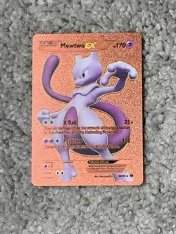 Pokemon Mewtwo EX HP170 X Ball Multi-Colored Foil Fan Art Card - Image 1