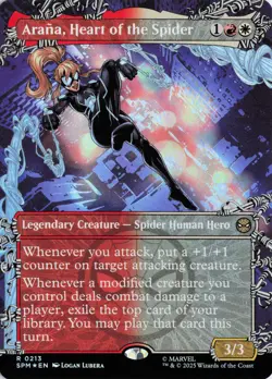 Arana, Heart of the Spider (Borderless) (213), SPM, R, Foil - Image 1