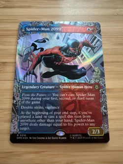 Spider-Man 2099 (0216) (Borderless) Marvel's Spider-Man Foil MTG NM - Image 1