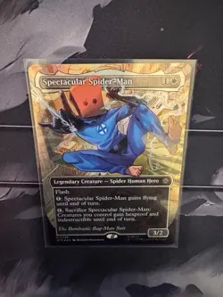 MTG Spectacular Spider-Man (0236) | Borderless Textured Foil | Bag Man Suit! - Image 1