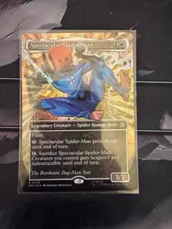 MTG Spectacular Spider-Man (0236) | Borderless Textured Foil | Bag Man Suit! - Image 3