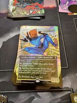 MTG Spectacular Spider-Man (0236) | Borderless Textured Foil | Bag Man Suit! - Image 5