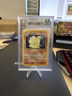 Pokemon Bgs 8.5 BASE SET NINETALES HOLO 12/102 Wotc Pokemon Slab W/ Subgrades - Image 1